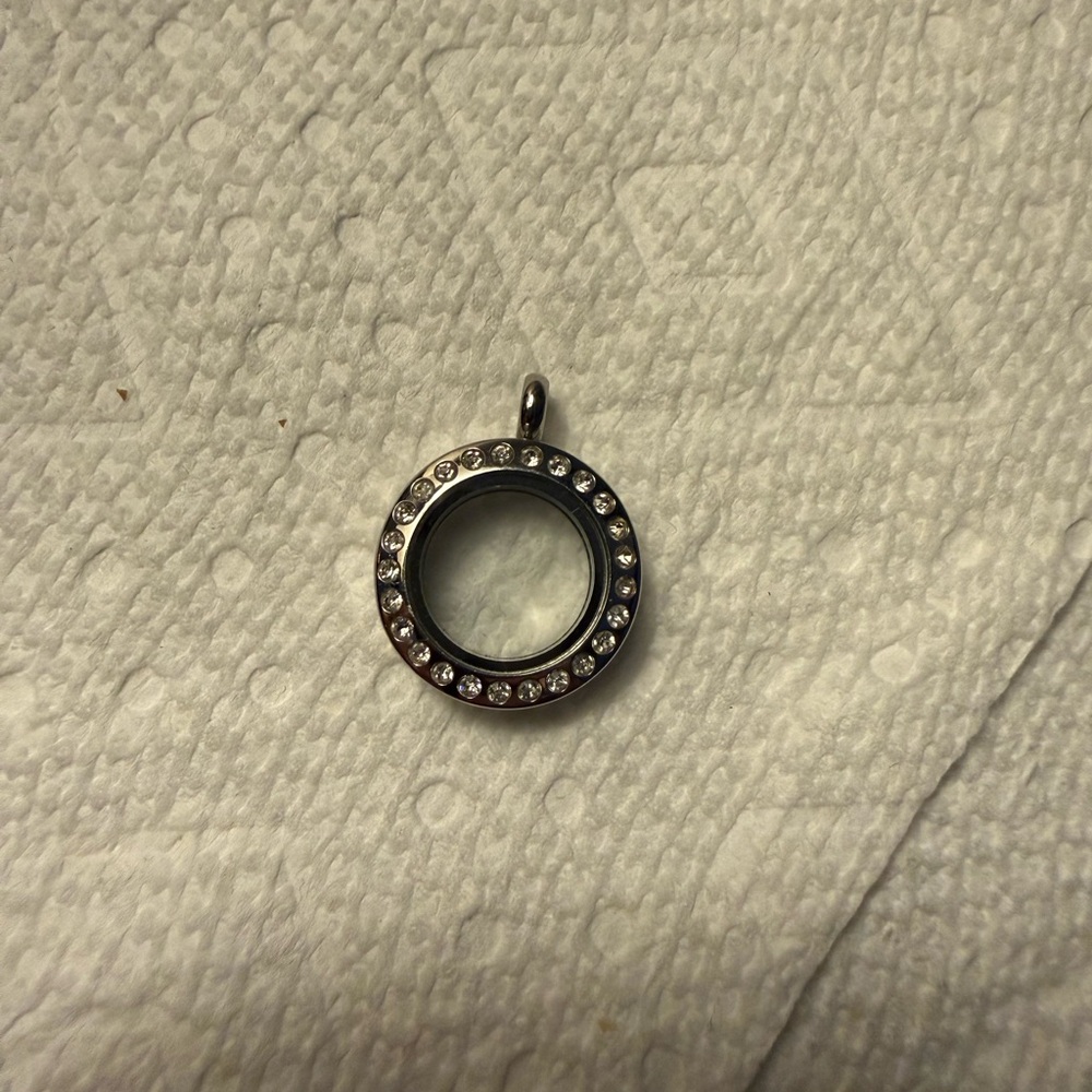 Origami Owl Mini Silver with Crystals Locket